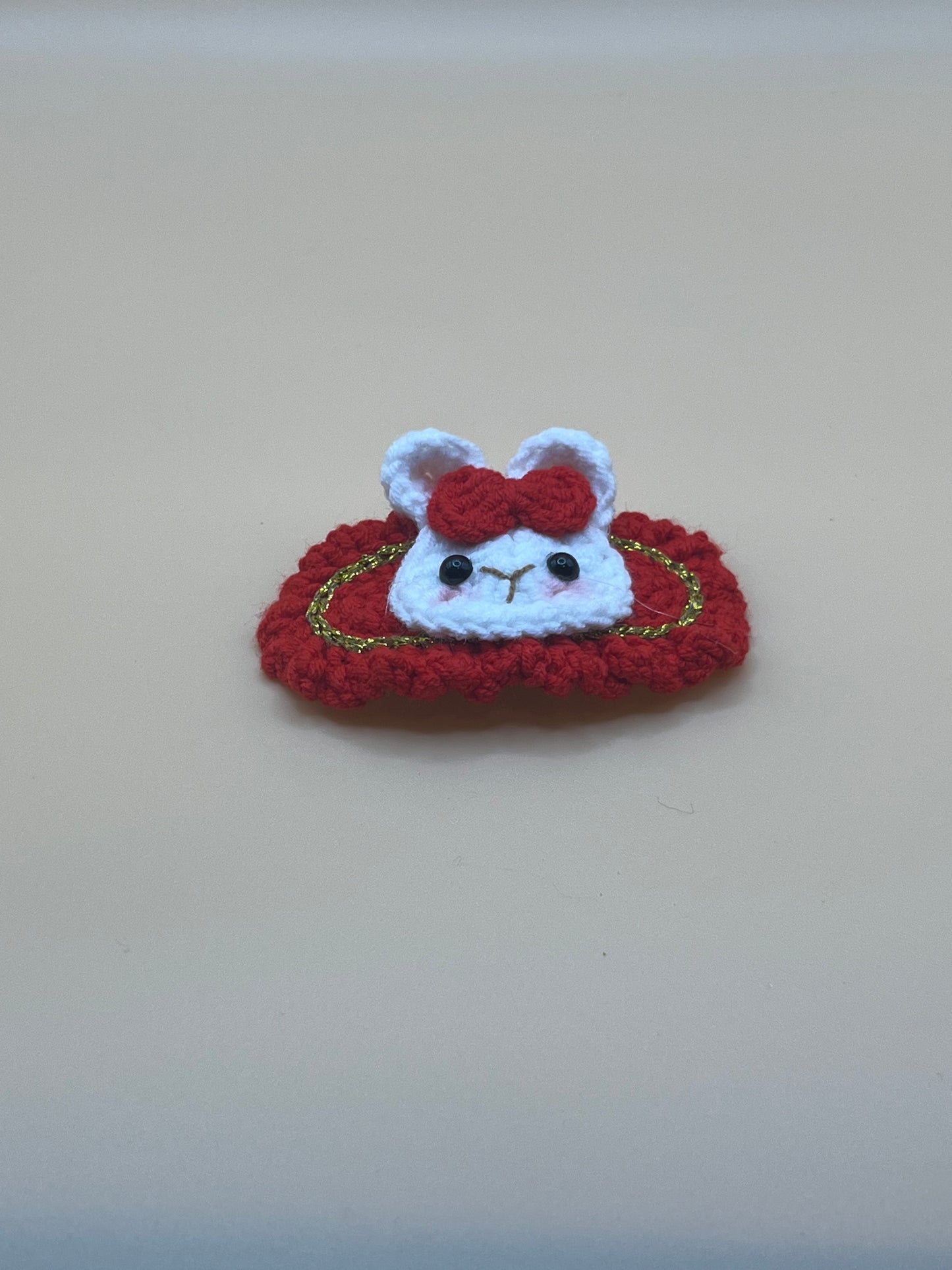 Festive Bunny Hair Clip