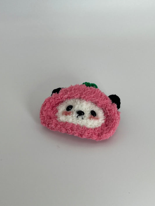 Furry Panda Hair Clip