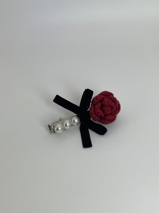 Rose Pearl Hair Clip