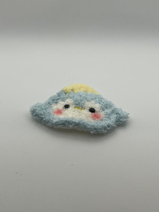 Furry Penguin Hair Clip