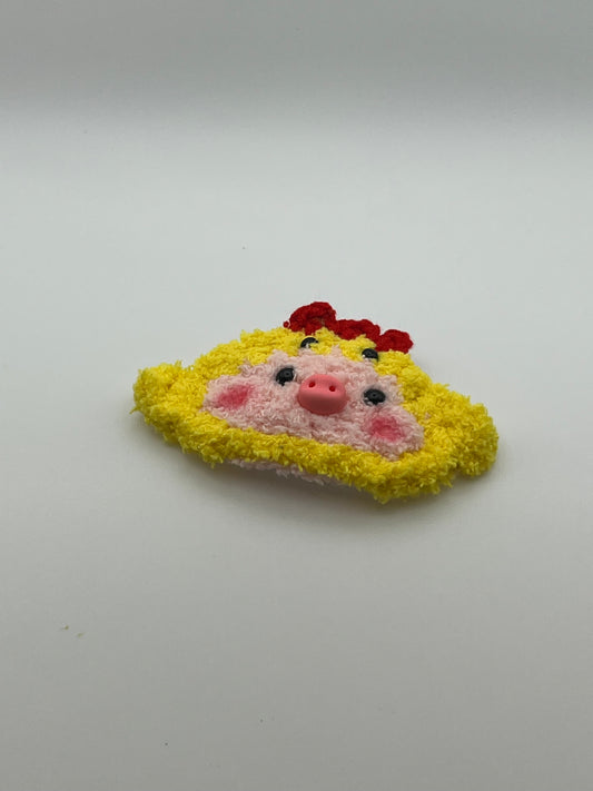 Pig Chicken Hair Clip