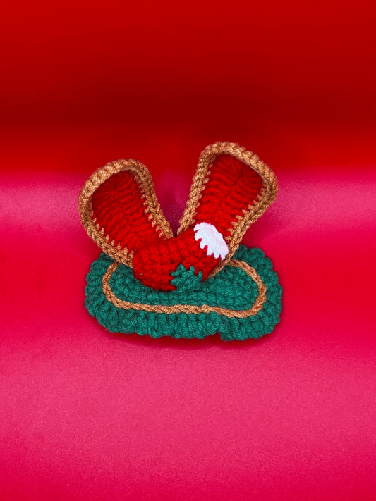 Christmas Bunny Ear Hair Clip
