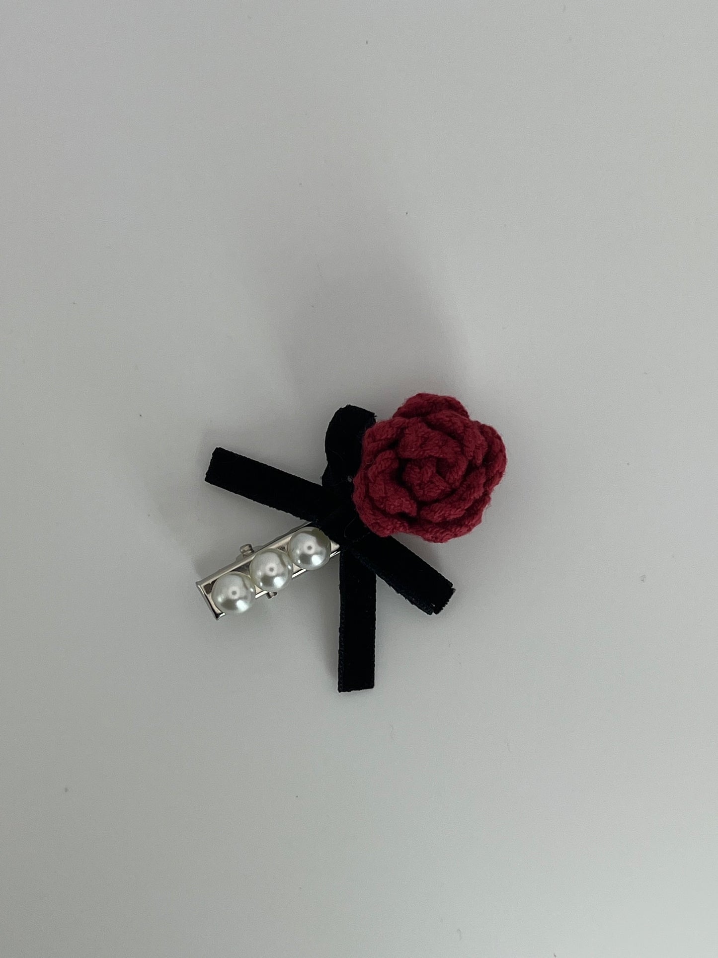 Rose Pearl Hair Clip