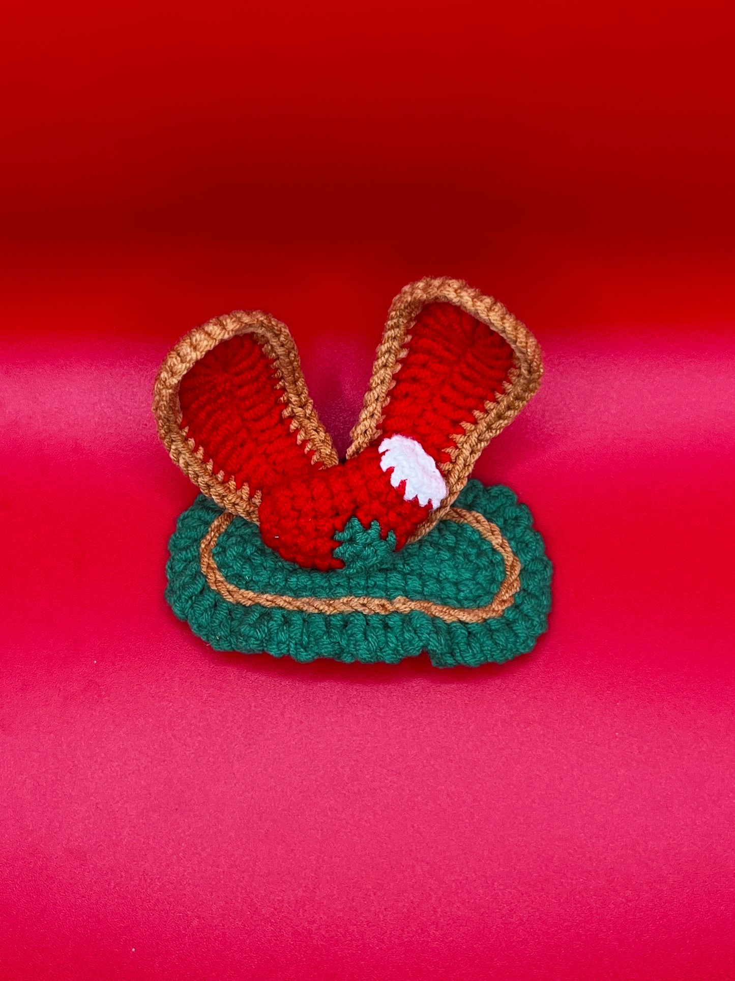 Christmas Bunny Ear Hair Clip