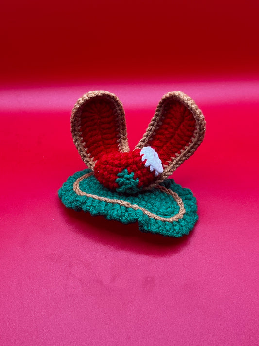 Christmas Bunny Ear Hair Clip